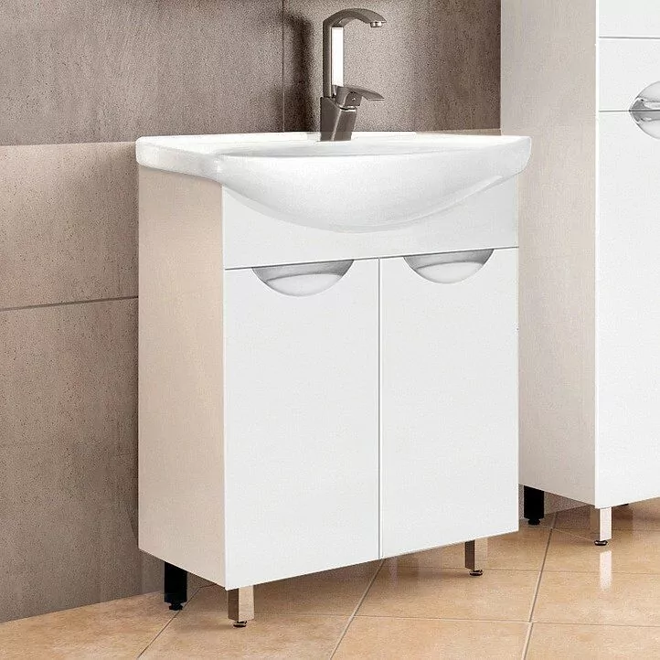 Мебель для ванной Style Line Жасмин 60 комплект, напольный, белый