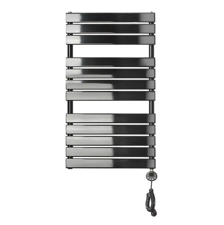 Полотенцесушитель электрический Domoterm Вита П12 500х952 ER правый, черный матовый