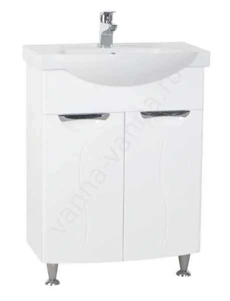 Тумба с раковиной Bellezza Глория 65 напольная, белая