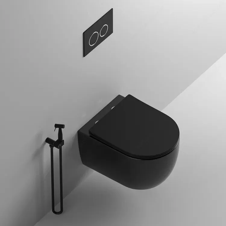 Унитаз Ceruttispa Oglio Aria MB CT9239 подвесной, черный матовый