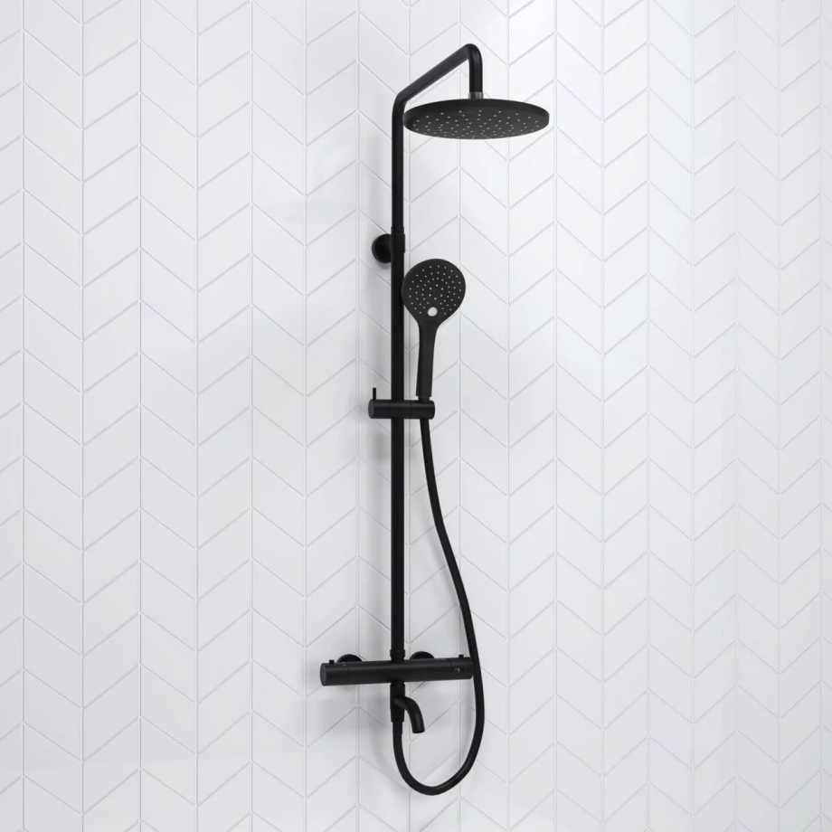 Душевая стойка WasserKraft A288.077.078.BM Thermo черный Soft-touch