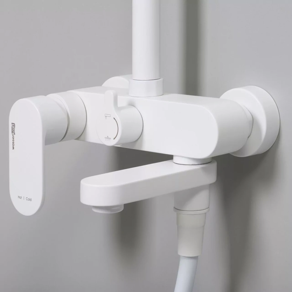 Душевая стойка WasserKraft A185.254.155.WM белый Soft-touch от магазина Vanna-Vanna.ru!