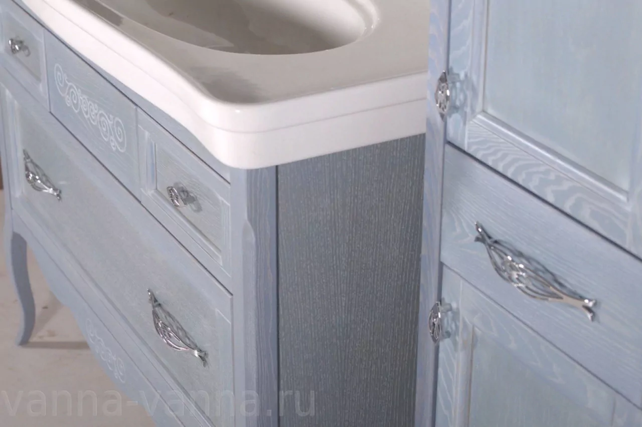 Мебель для ванной ASB Woodline Модерн 105 комплект, напольный, рошфор от магазина Vanna-Vanna.ru!
