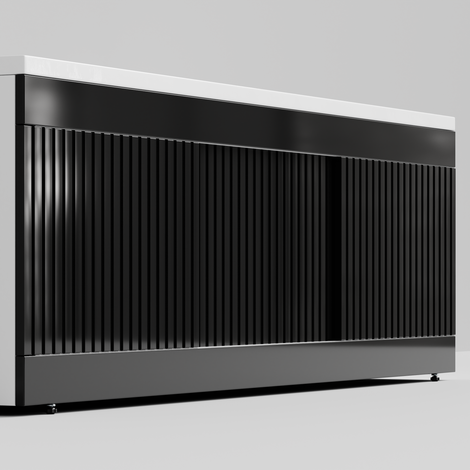 Экран под ванну Vod-ok Тач 170 раздвижной Черный глянец