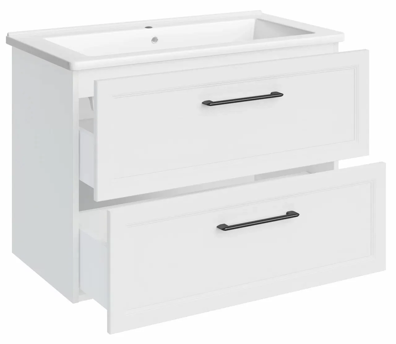 Тумба с раковиной Асб-мебель Белмонти 85 подвесная, белый