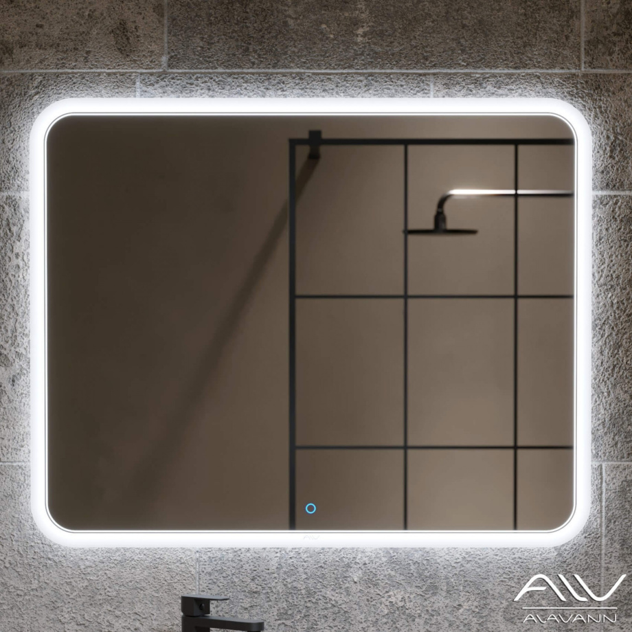 Зеркало Alavann Anna 100 свет, сенсор, белый