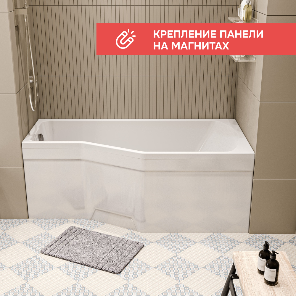 Ванна 1Marka Convey 170*75 R Комплект Премиум