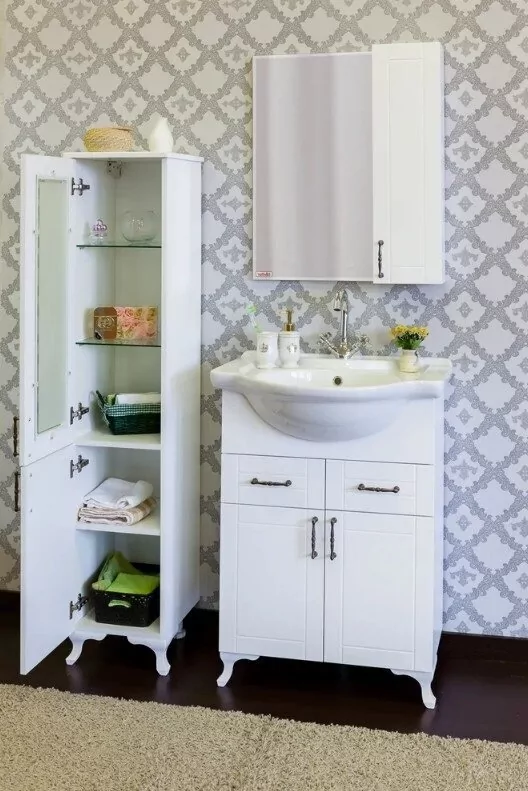 Пенал Sanflor Глория 30 L напольный, белый матовый