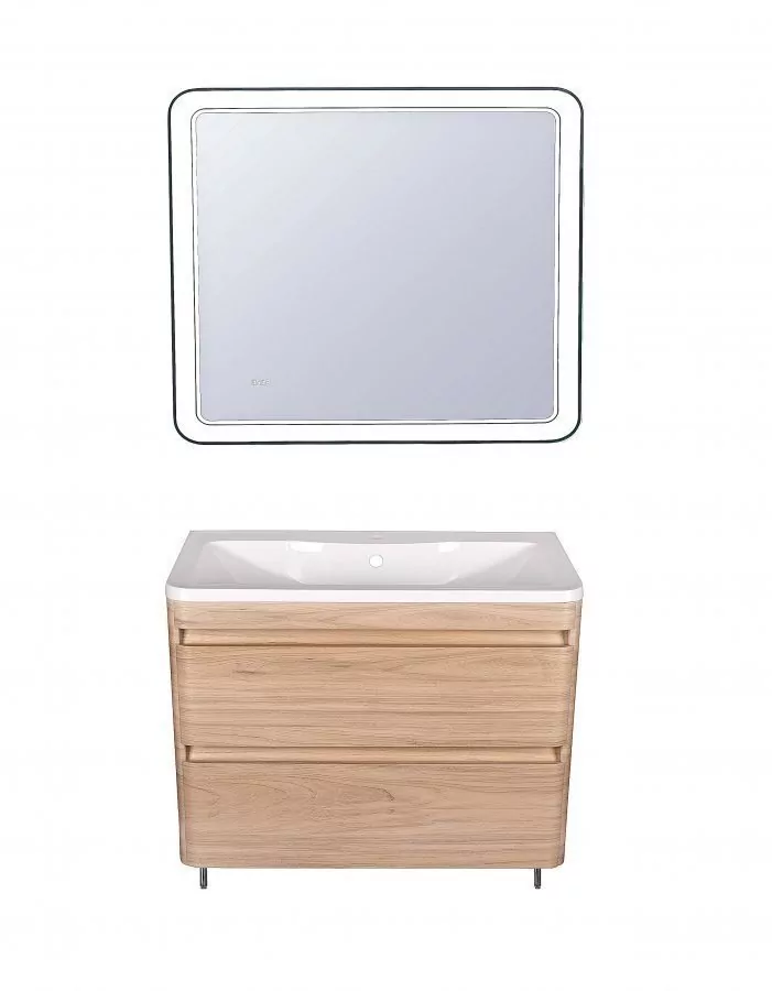 Мебель для ванной Style Line Атлантика 100 Plus Люкс комплект, напольный, ясень перламутр