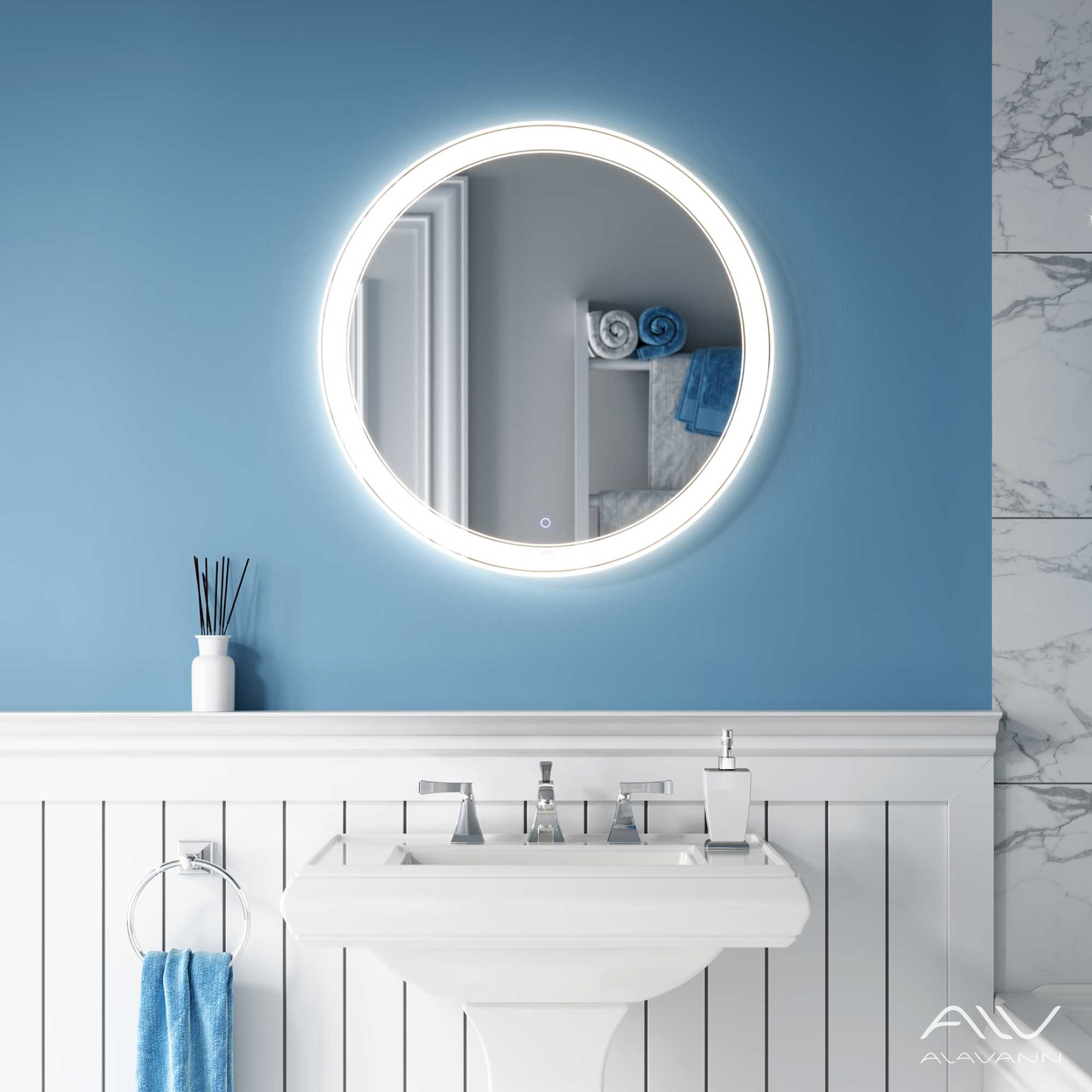 Зеркало Alavann Solis 70 свет, сенсор