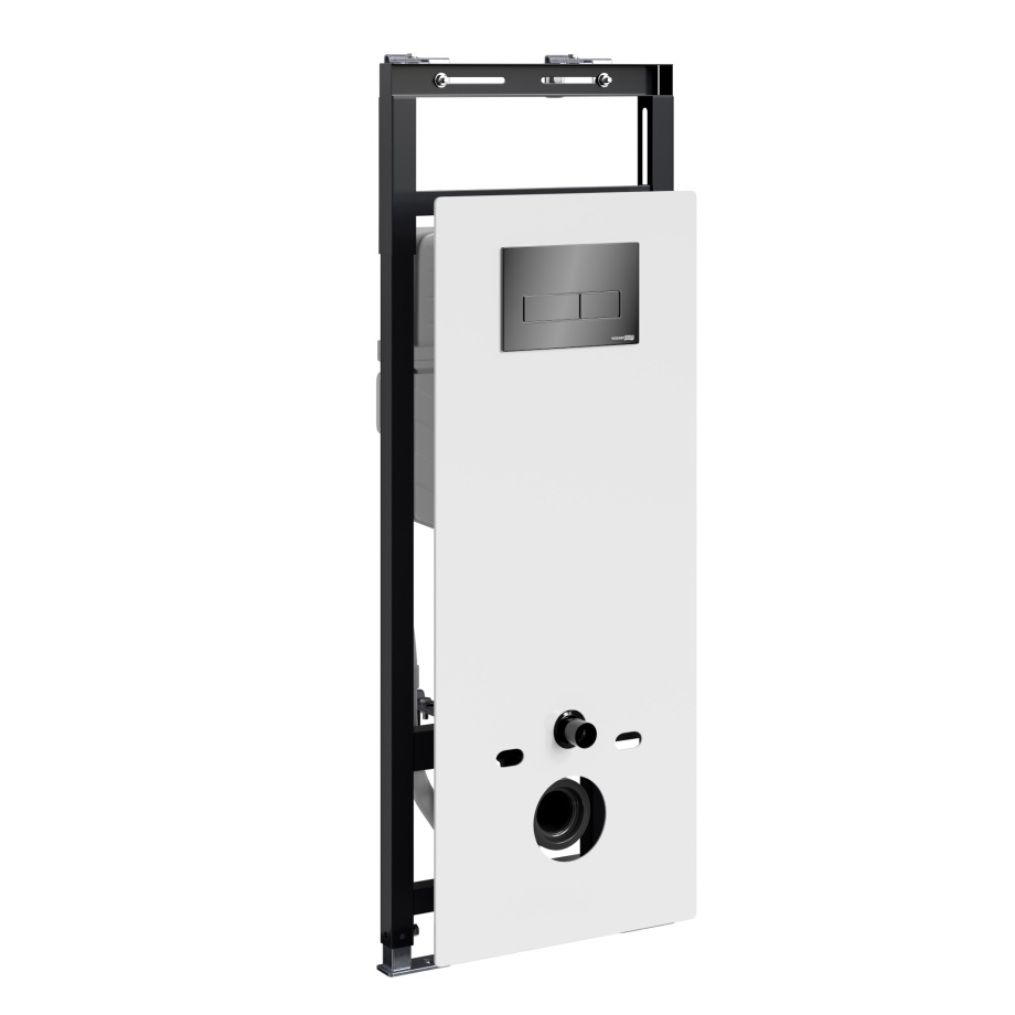 Инсталляция WasserKraft Salm 27TLT.010.ME.WH.PB03 для подвесного унитаза, с кнопкой