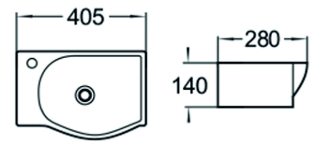 Раковина SantiLine SL-2018 R накладная, белая