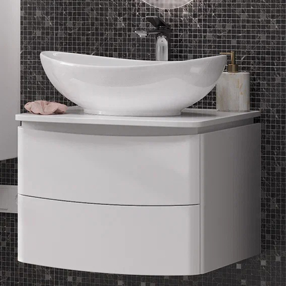 Тумба с раковиной подвесная Velvex Luna tp.LUN.60.2Y, 60 см