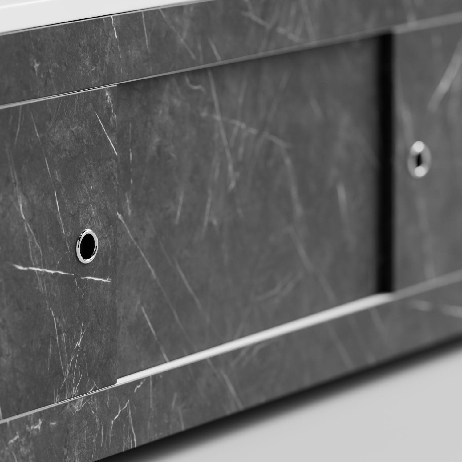 Экран под ванну Vod-ok Купе 180 раздвижной Мрамор Графит софт тач