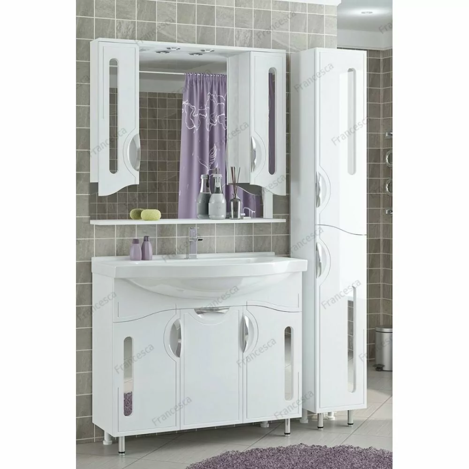 Мебель для ванной Francesca Инфинити 100 комплект, напольный, белый
