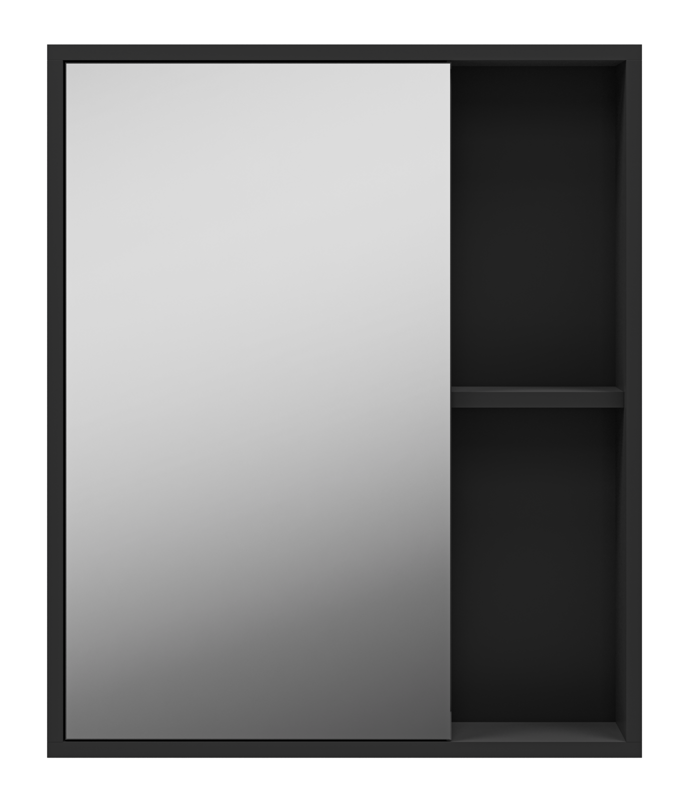 Зеркало-шкаф Misty Ненси 60 универсальный, антрацит