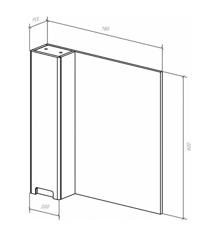 Зеркало со шкафчиком Bellezza Пегас 80 L белый от магазина Vanna-Vanna.ru!