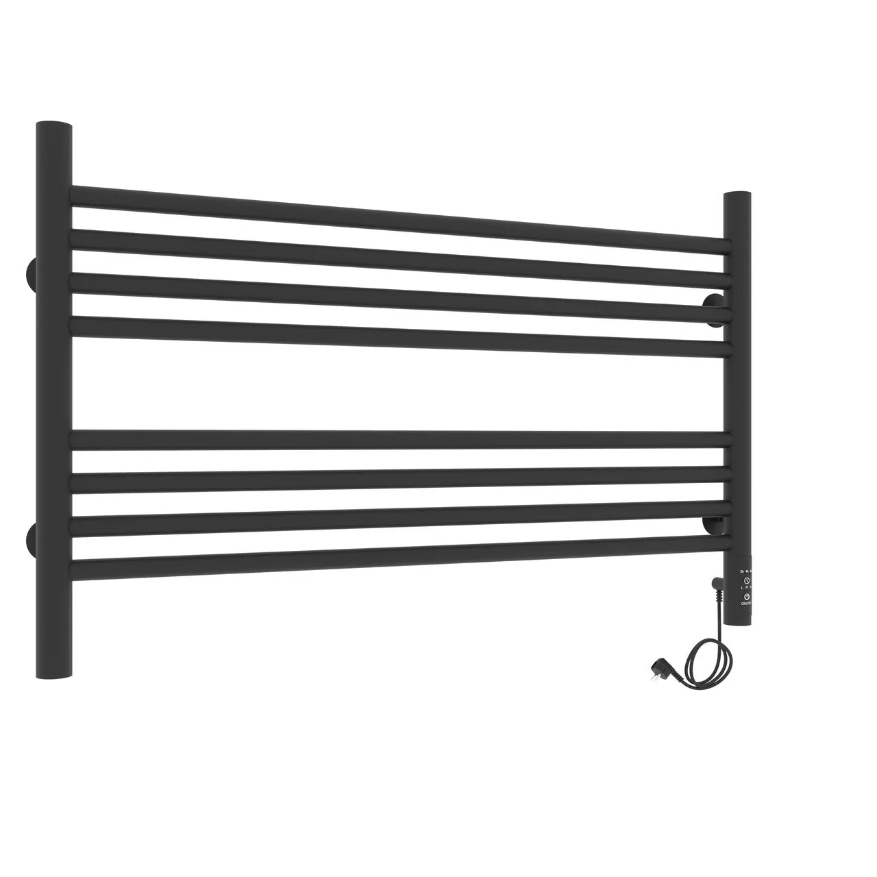 Полотенцесушитель электрический Laris Оливия ЧК8 800х500 правый, черный матовый