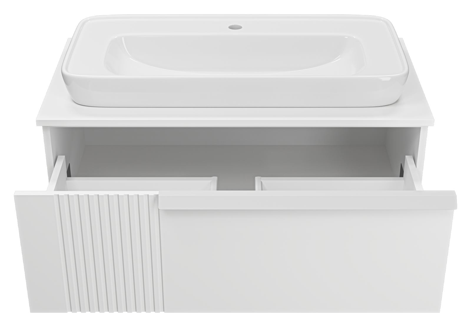 Тумба с раковиной Brevita Savoy 90 подвесная, белый