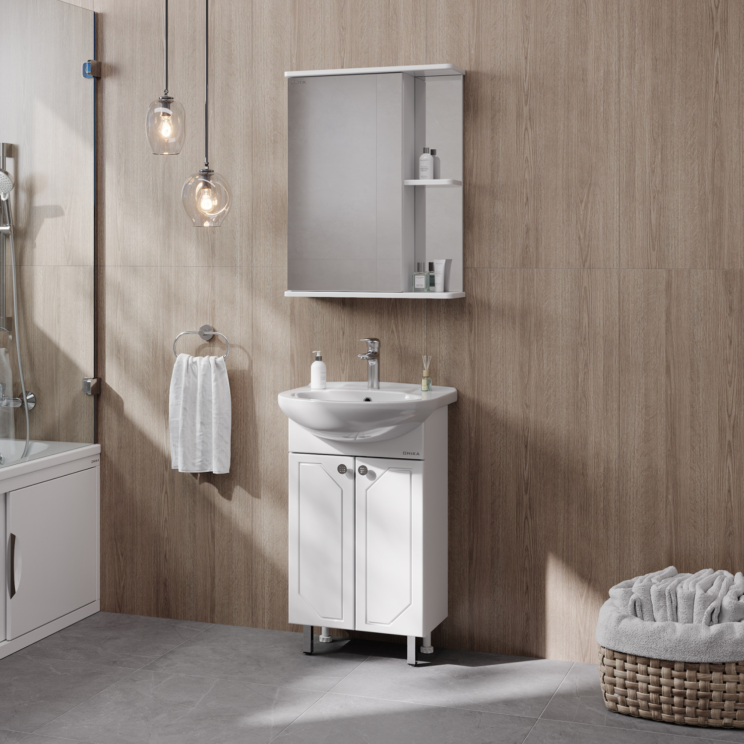 Зеркало-шкаф Onika Карина 50.00У R белый