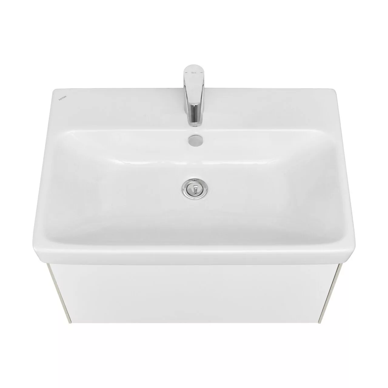 Тумба подвесная Aquaton Асти 70 с раковиной Адриана 70, 1 ящик, белый/ясень шимо