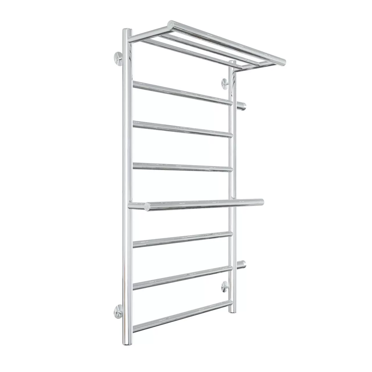 Полотенцесушитель водяной Laris Лавина П9 500х800 R МЦ 500-1, боковой, с полкой, хром