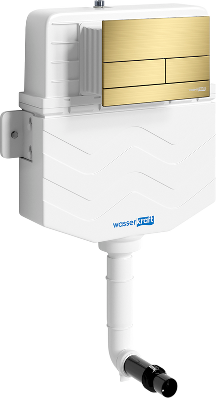Смывной бачок WasserKraft Aller 10TLT.031.ME.MG04 скрытого монтажа, с кнопкой матовое золото