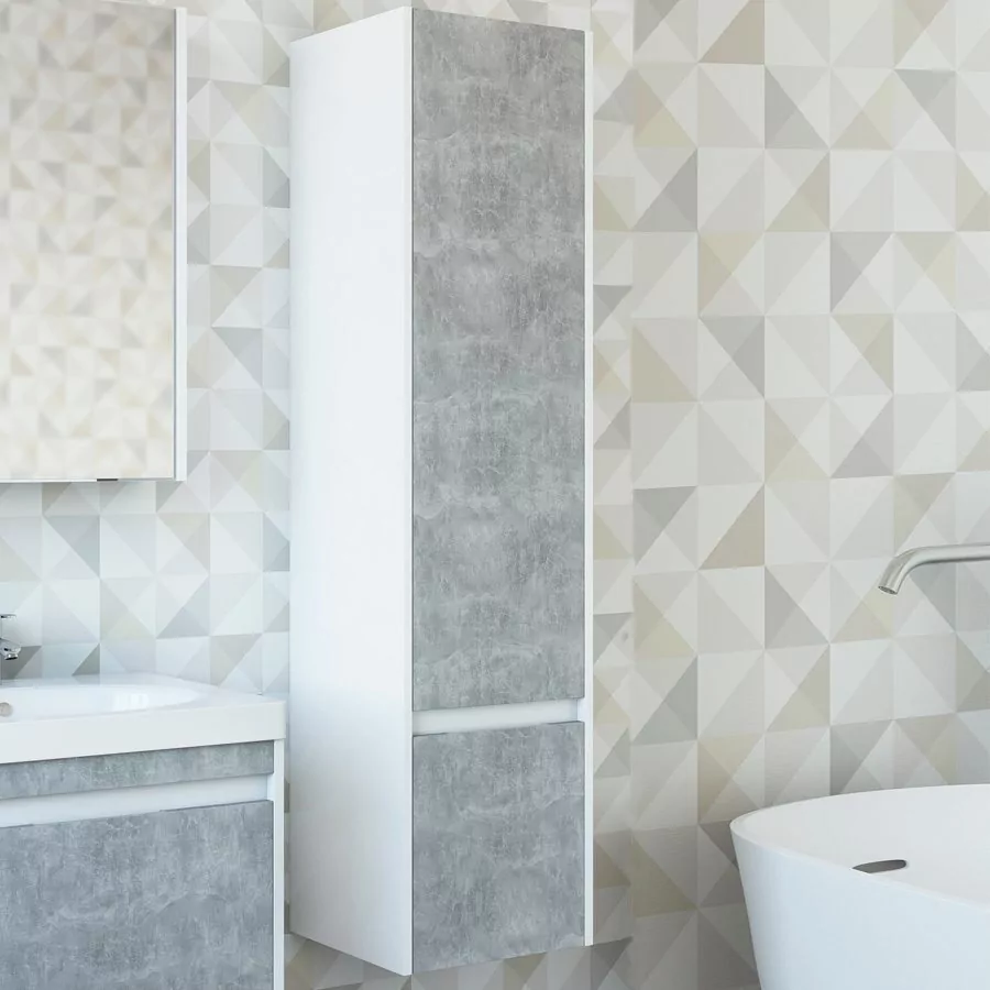 Пенал Sanflor Калипсо 40 R подвесной, белый, ателье светлый