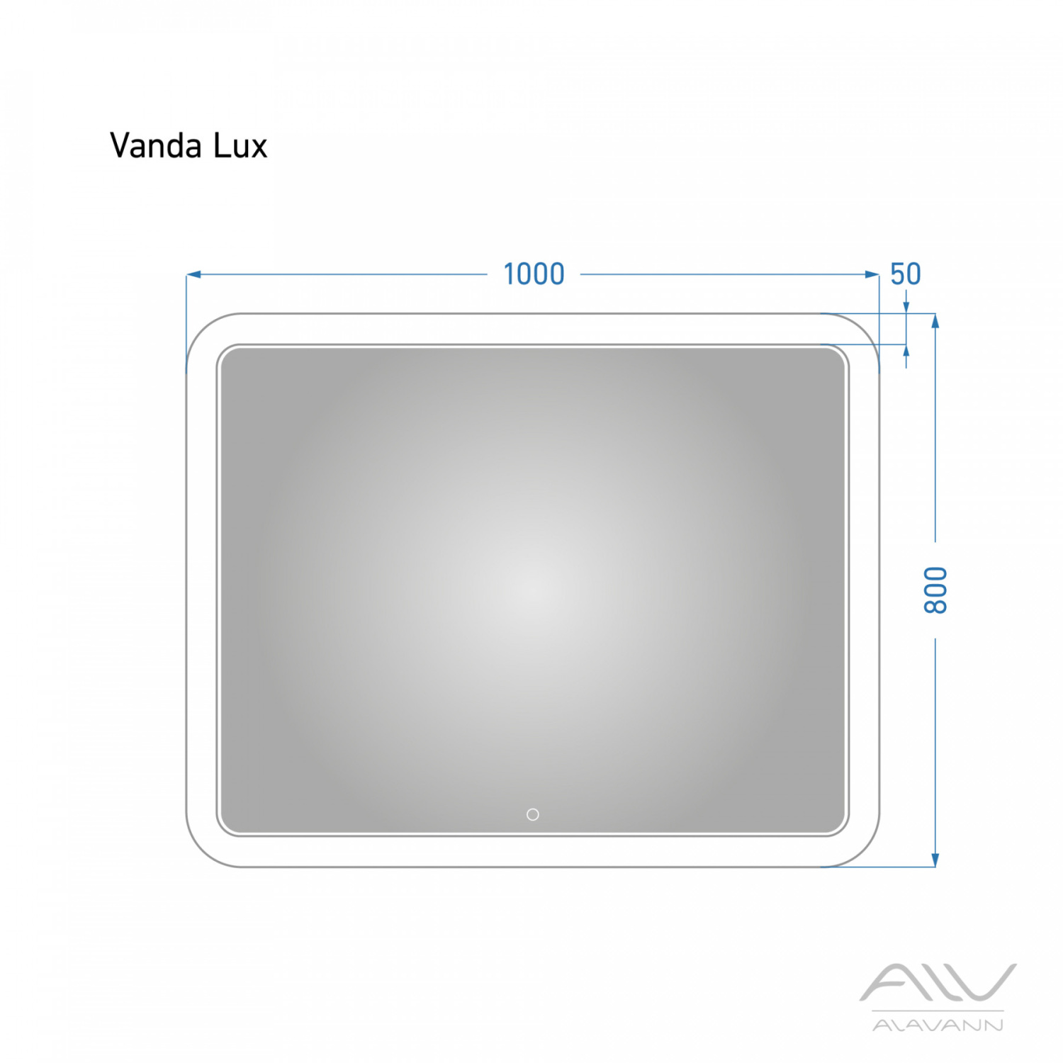 Зеркало Alavann Vanda Lux 100 свет, сенсор