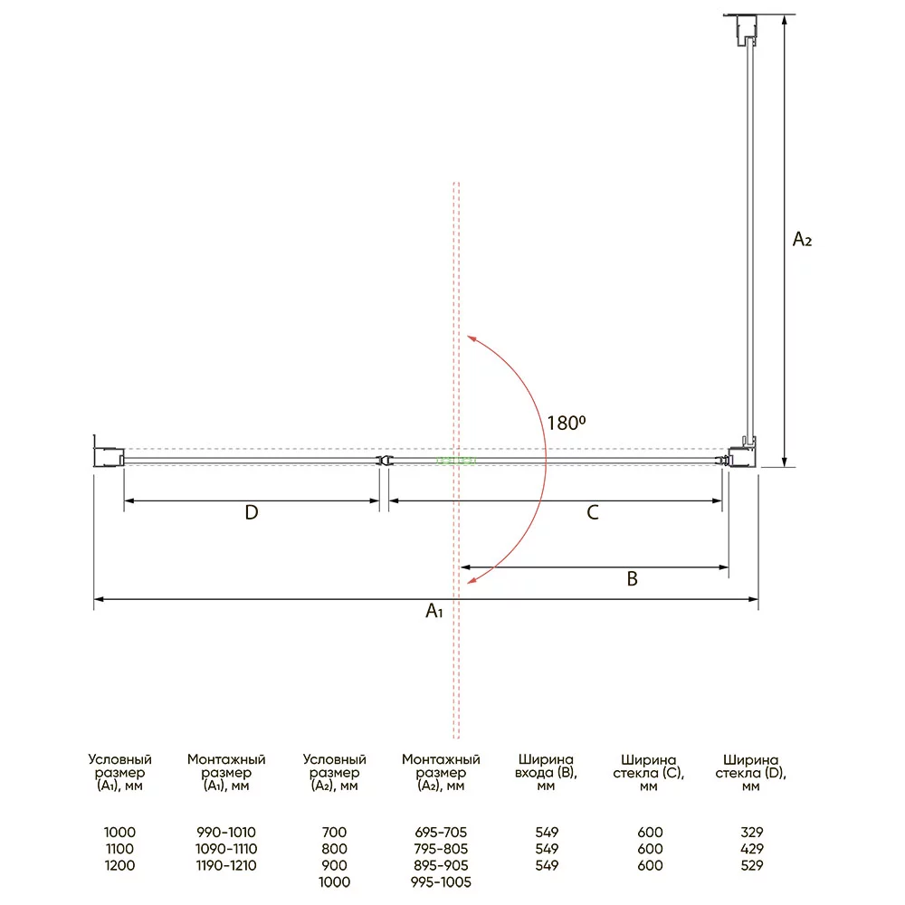 Душевой угол Veconi Rovigo RV-034B, 1000х900х1950 черный, стекло прозрачное