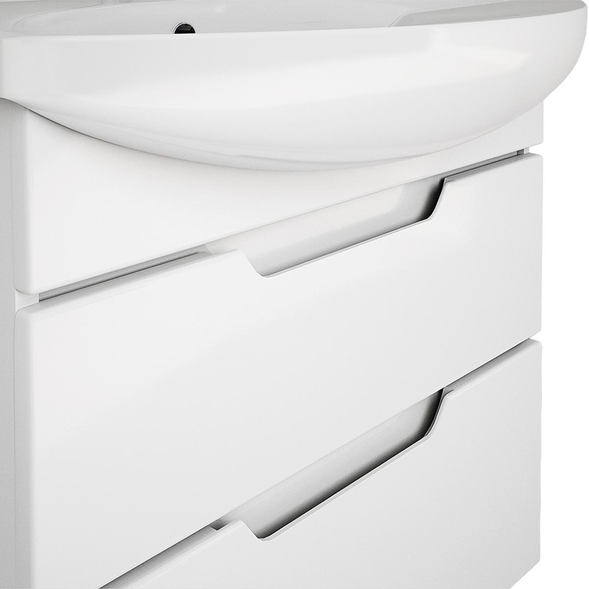 Тумба с раковиной напольная Dreja Laguna Plus 65 см, белый