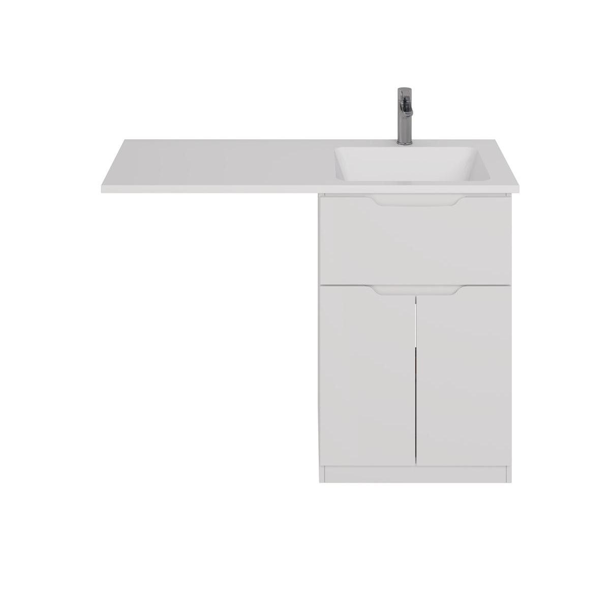 Тумба с раковиной напольная Dreja Vega 60 см, белый