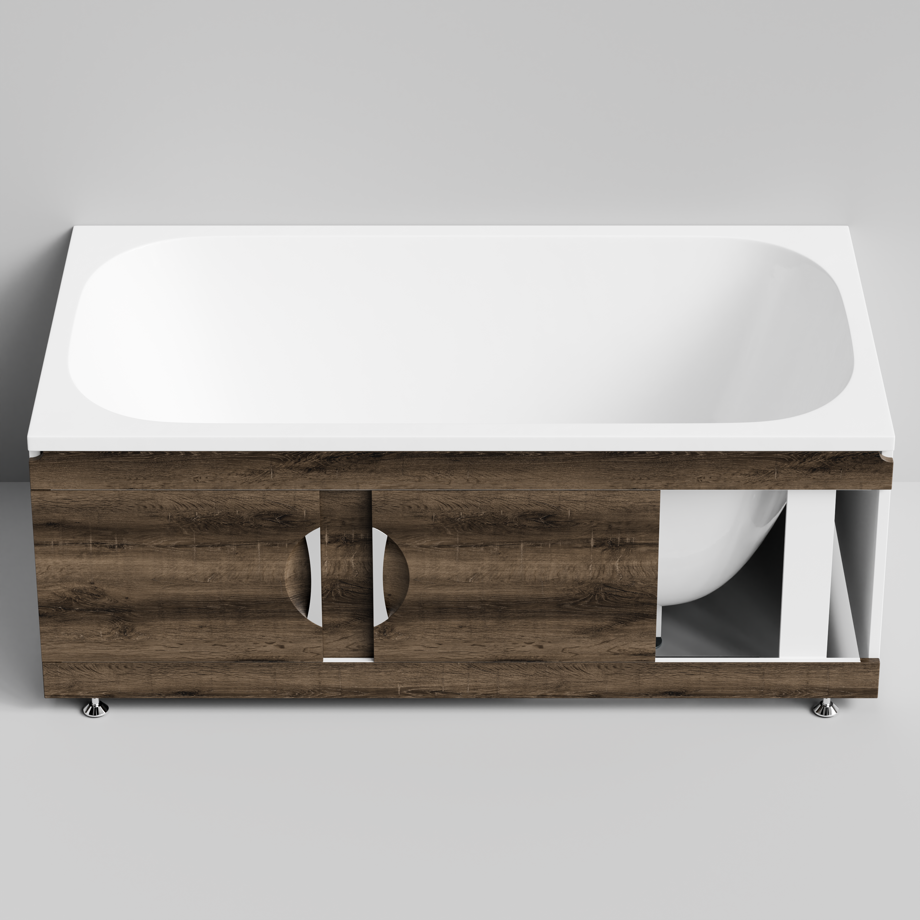 Экран под ванну Vod-ok Топ 150 раздвижной Дуб крымский коричневый