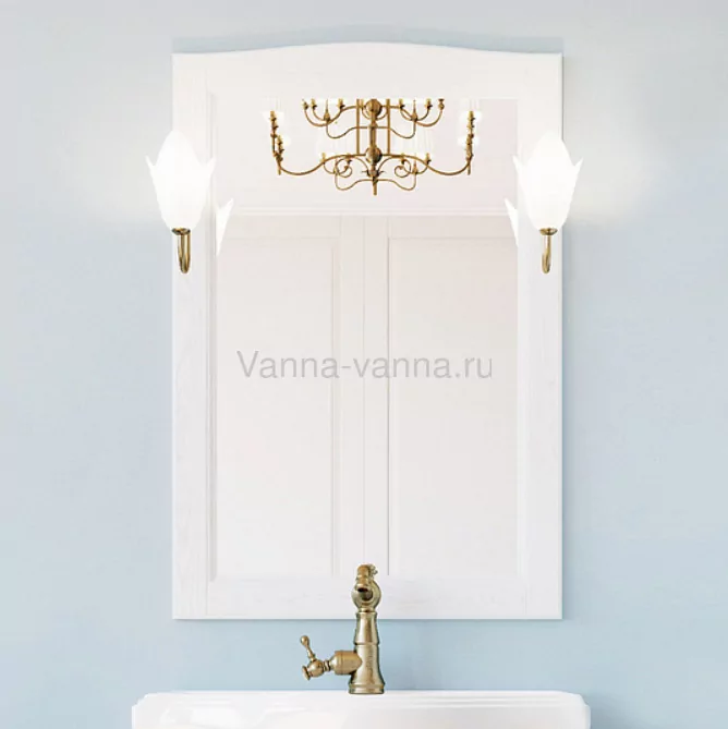 Мебель для ванной ValenHouse Эллина 65 комплект, напольный, белый, бронза