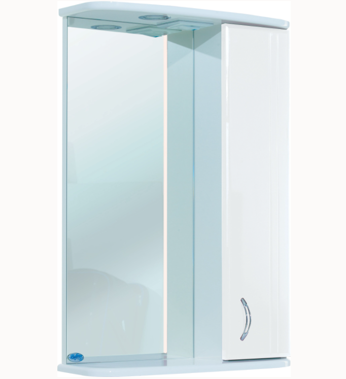 Зеркало со шкафчиком Bellezza Астра 60 R свет, белый