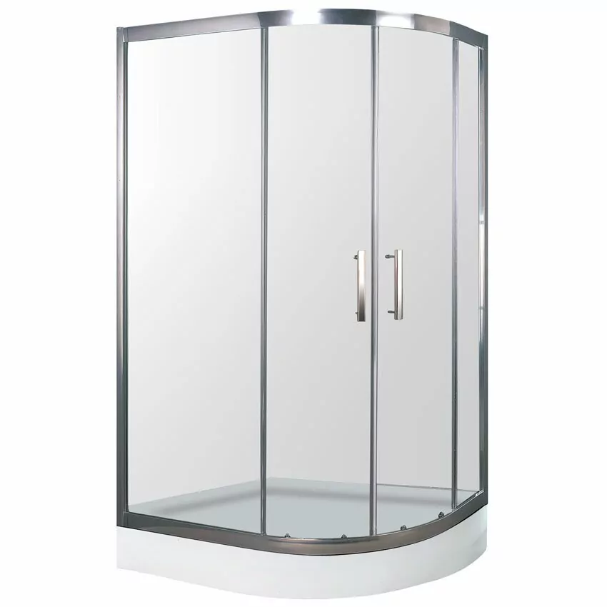 Душевой уголок Timo BY-549 L прозрачный 80х120 асимметричный, с низким поддоном, хром