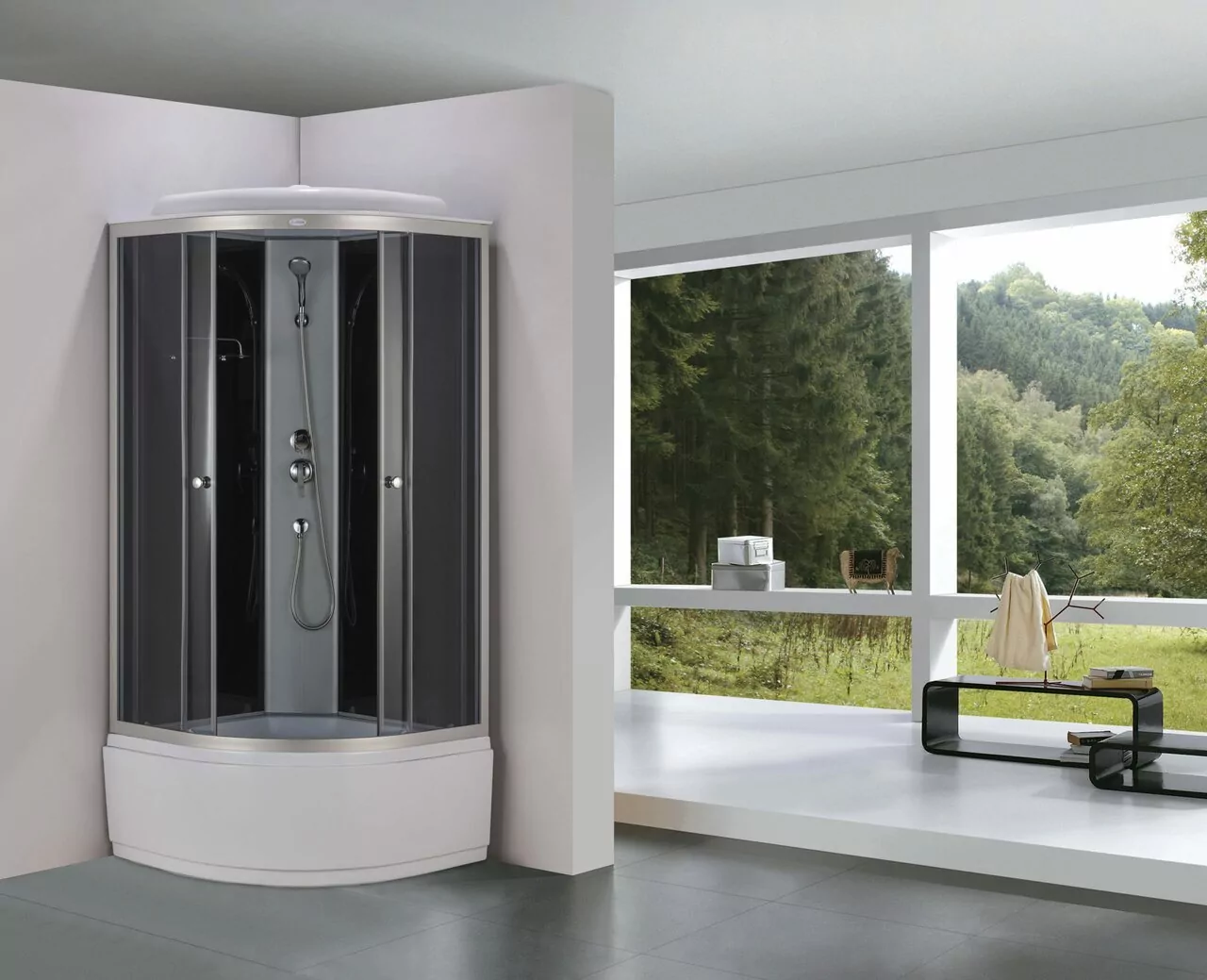 Душевая кабина Arcus ES-322GWP 90x90