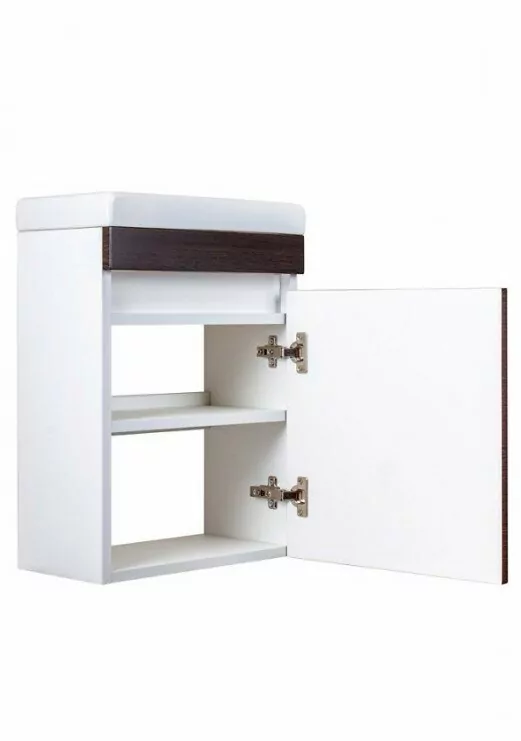 Тумба подвесная Style Line Compact 40 с раковиной Como 40, венге