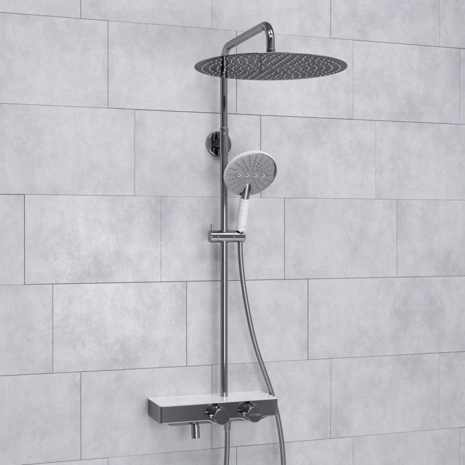 Душевая стойка WasserKraft A113.117.059.CH Thermo хром