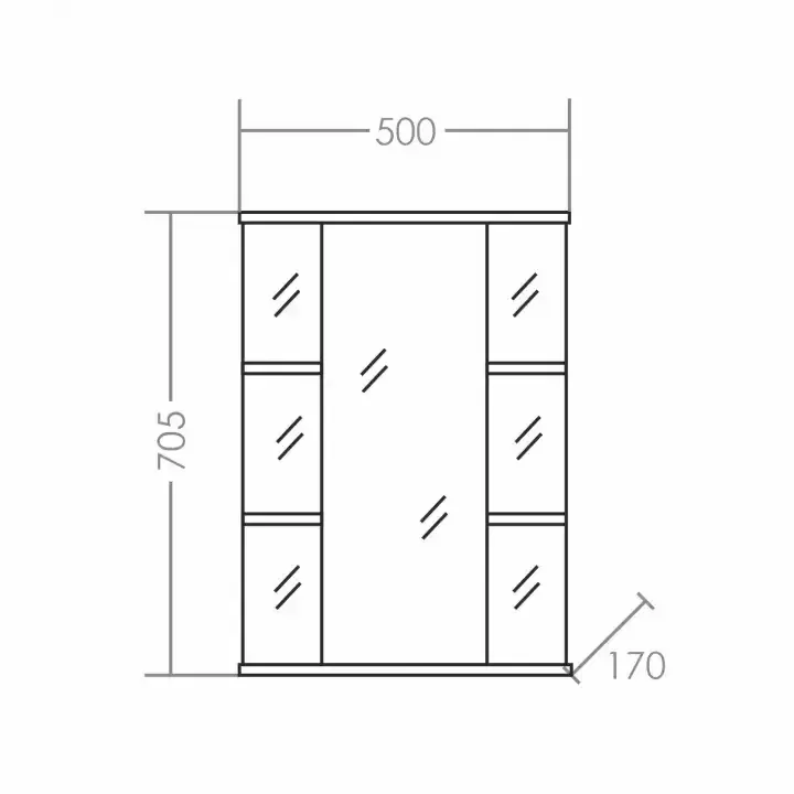Зеркало-шкаф Санта Герда 50 белый
