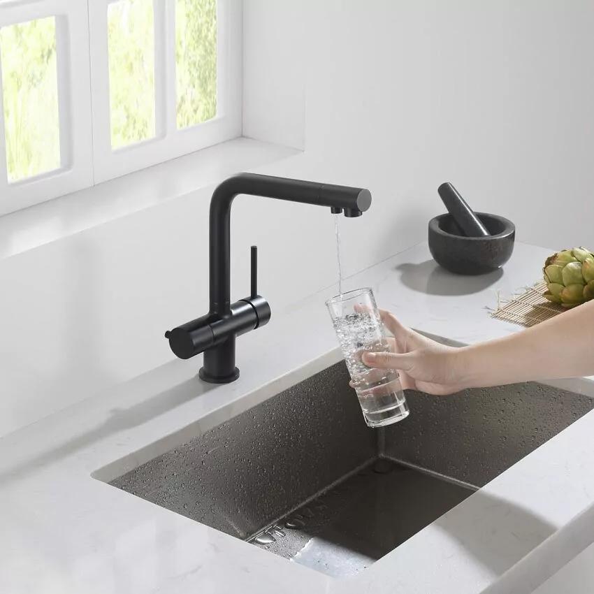 Смеситель для кухни Timo Saona 2396/03F черный матовый