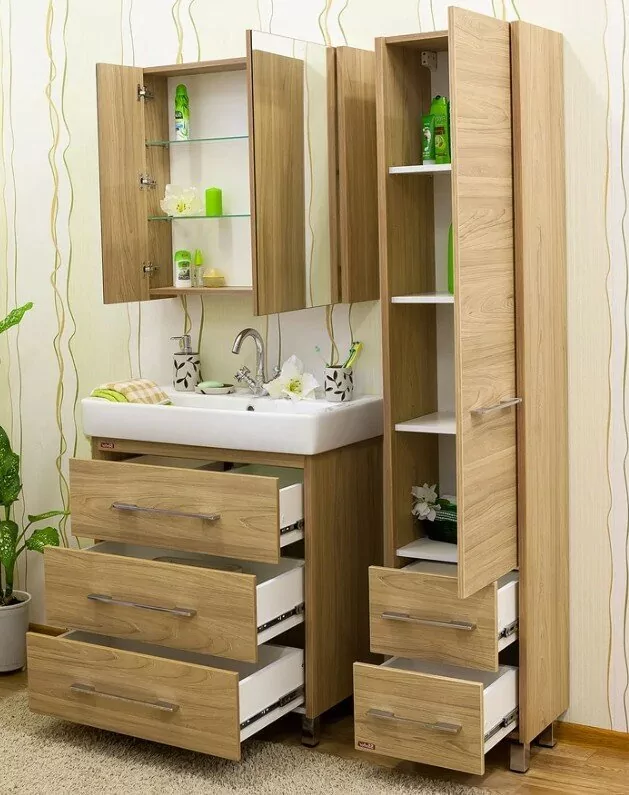 Пенал Sanflor Ларго 40 L напольный, вяз швейцарский