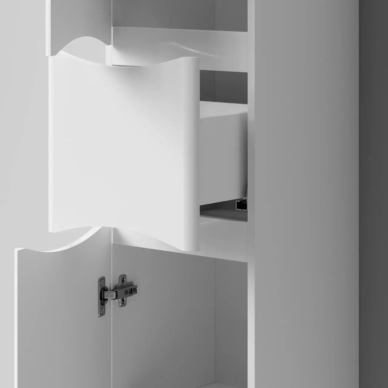 Пенал Vod-ok Адель 35 L/R, 2 двери, 1 ящик, напольный, белый + 13 цветов