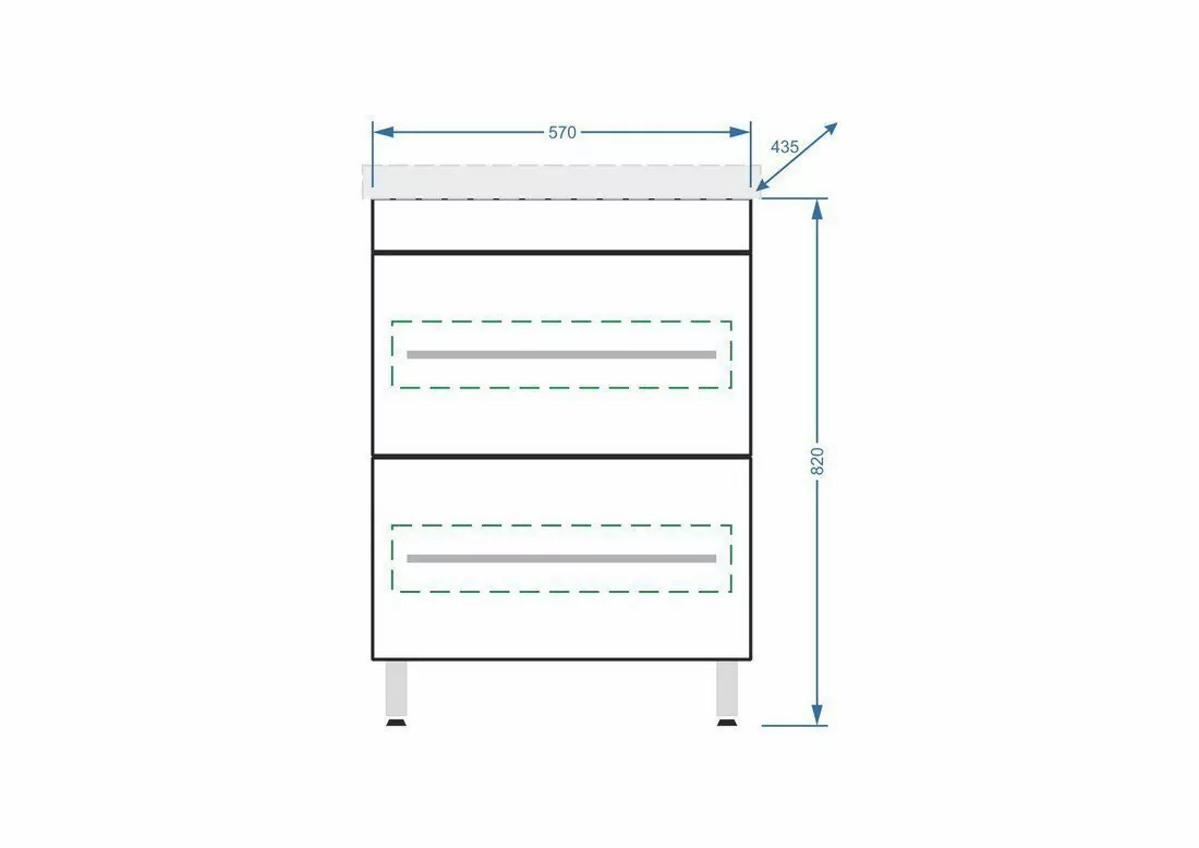 Мебель для ванной Stella Polar Ванесса 60 комплект, напольный, белый глянец