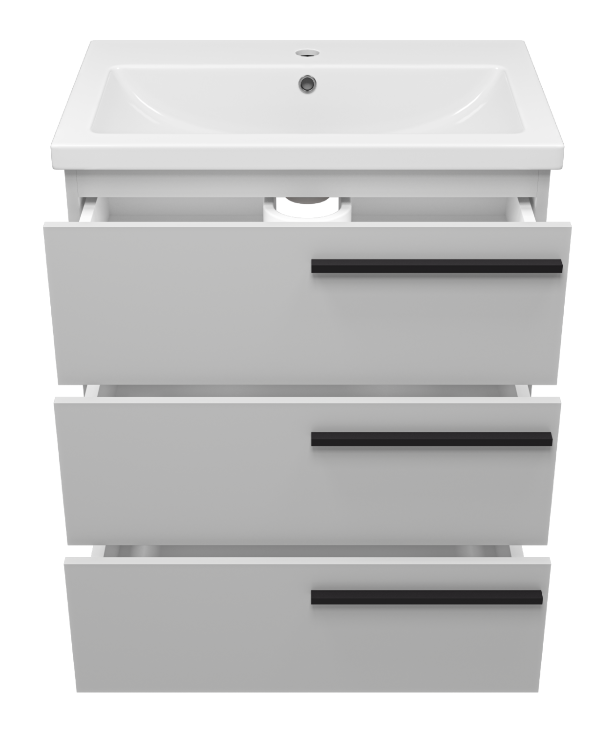 Тумба с раковиной Misty Ненси 70 серый