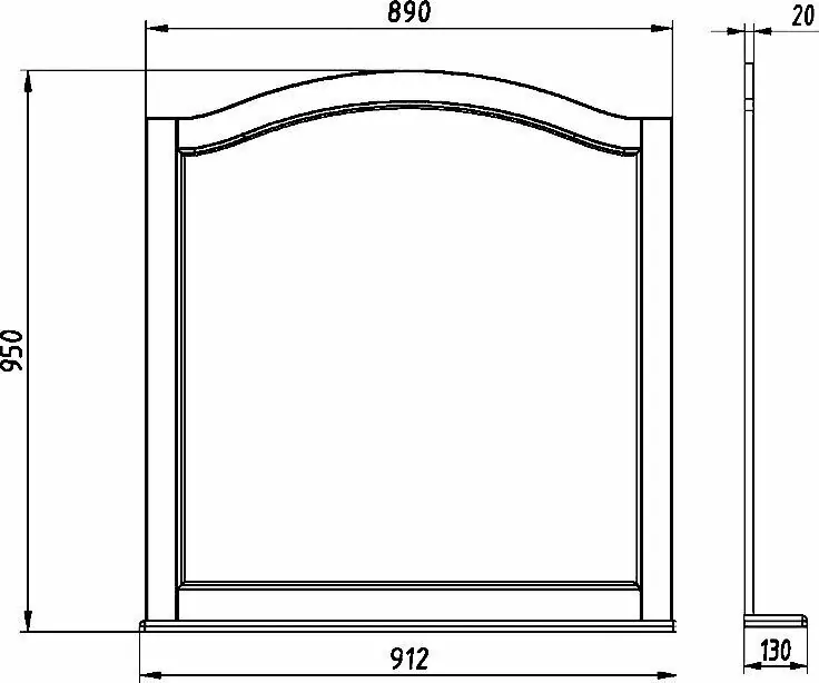 Зеркало ASB Woodline Модерн 105 Антикварный орех