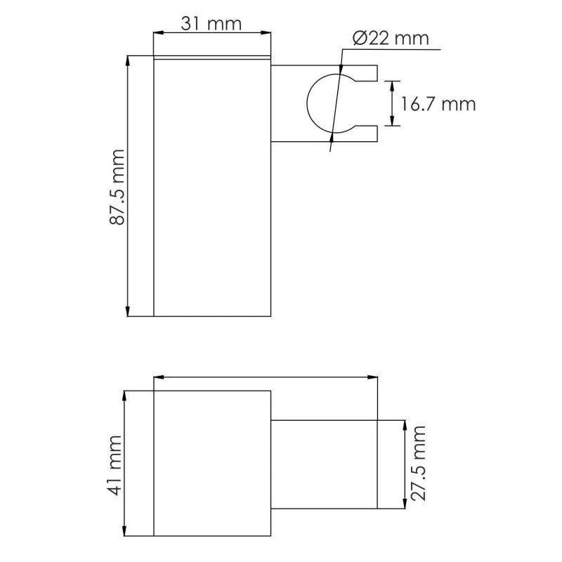 Держатель лейки Wasserkraft A321 никель