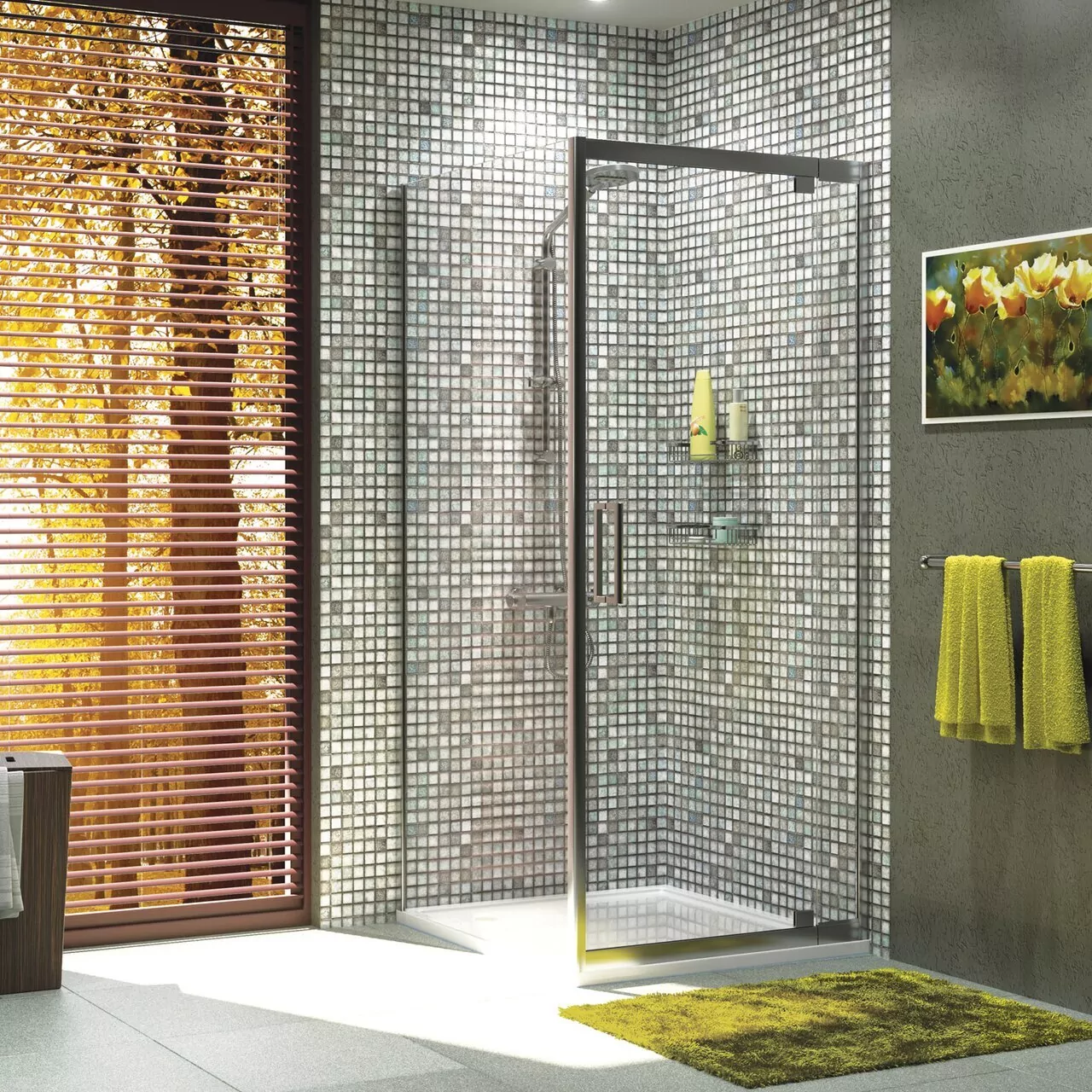 Душевой уголок WasserKraft Berkel 48P03 90х90 квадратный, без поддона, прозрачное стекло, хром