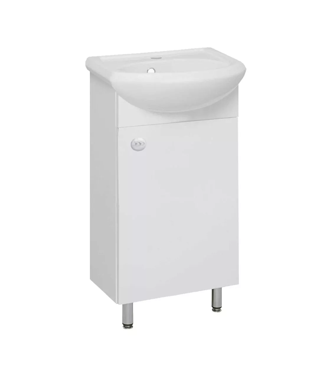 Тумба напольная Emmy Мальта 40 с раковиной Манго 40, белая