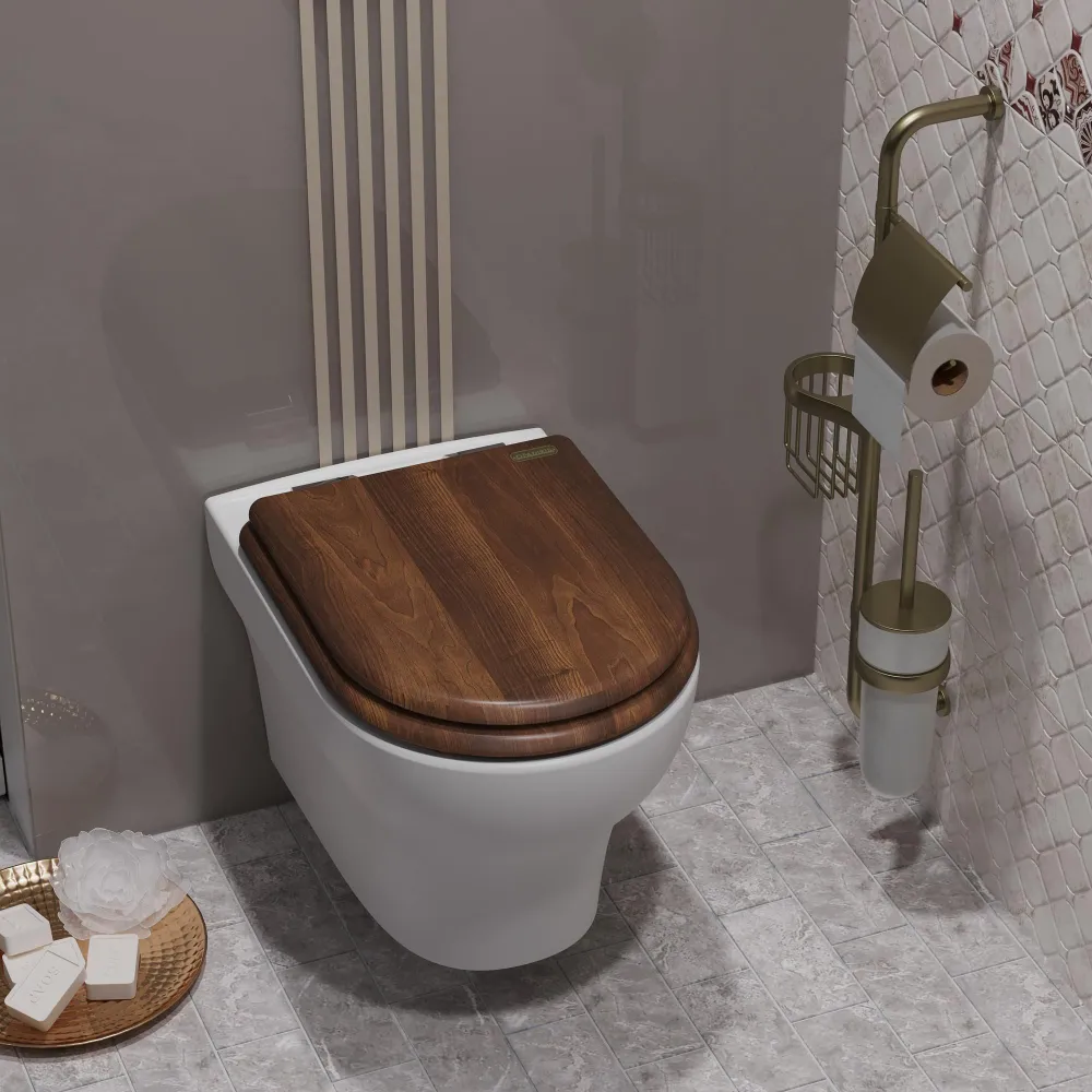 Унитаз подвесной Opadiris Лоренцо OS41712N белый, светлый орех